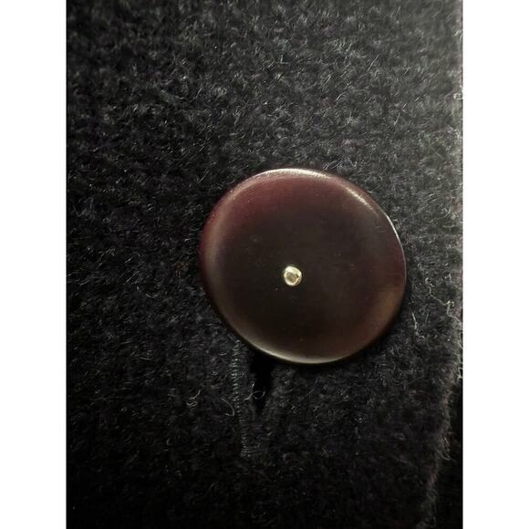 Flax by Jeanne Engelhart 100% Wool Coat Cotton Velour Trim Fully Lined Sz S - Picture 7 of 8